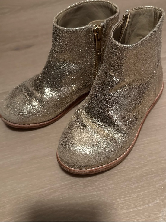Janie and Jack Other - Janie and Jack Metallic Gold Glitter Ankle Boots for Kids